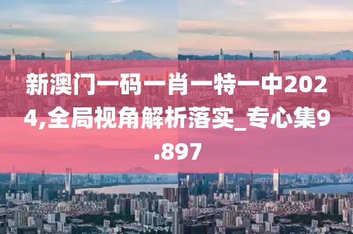 新澳门一码一肖一特一中2024,全局视角解析落实_专心集9.897