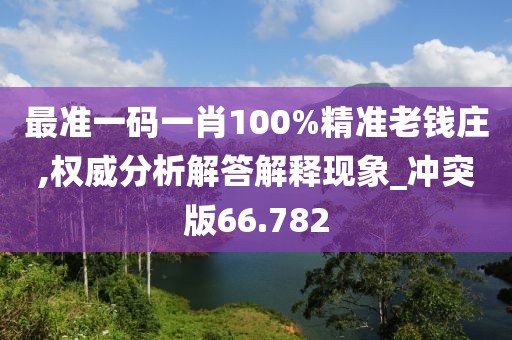 最准一码一肖100%精准老钱庄,权威分析解答解释现象_冲突版66.782