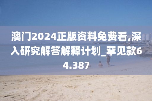 澳门2024正版资料免费看,深入研究解答解释计划_罕见款64.387