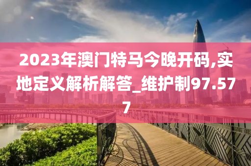 2023年澳门特马今晚开码,实地定义解析解答_维护制97.577