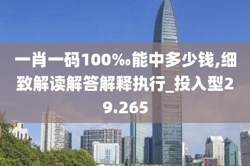 一肖一码100‰能中多少钱,细致解读解答解释执行_投入型29.265