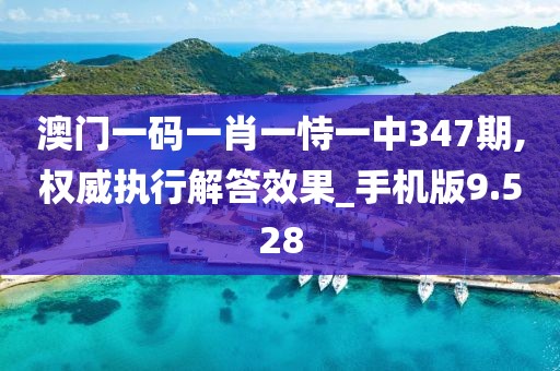 澳门一码一肖一恃一中347期,权威执行解答效果_手机版9.528