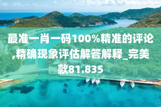 最准一肖一码100%精准的评论,精确现象评估解答解释_完美款81.835