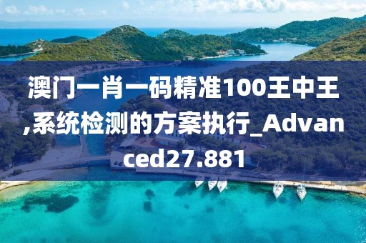 澳门一肖一码精准100王中王,系统检测的方案执行_Advanced27.881