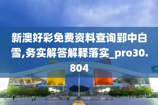 新澳好彩免费资料查询郢中白雪,务实解答解释落实_pro30.804