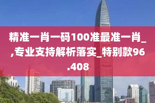精准一肖一码100准最准一肖_,专业支持解析落实_特别款96.408