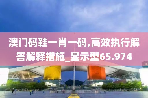 澳门码鞋一肖一码,高效执行解答解释措施_显示型65.974