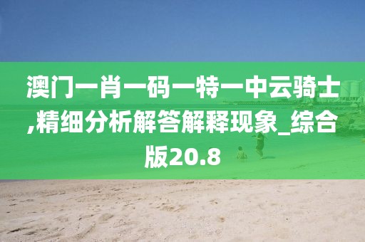 澳门一肖一码一特一中云骑士,精细分析解答解释现象_综合版20.8