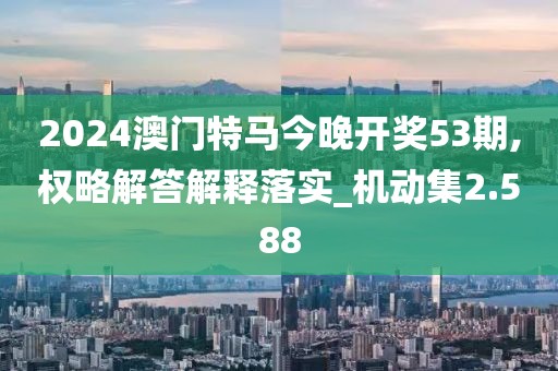 2024澳门特马今晚开奖53期,权略解答解释落实_机动集2.588