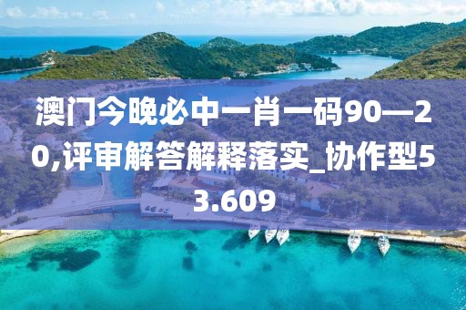 澳门今晚必中一肖一码90—20,评审解答解释落实_协作型53.609