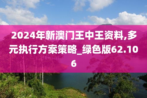 2024年新澳门王中王资料,多元执行方案策略_绿色版62.106
