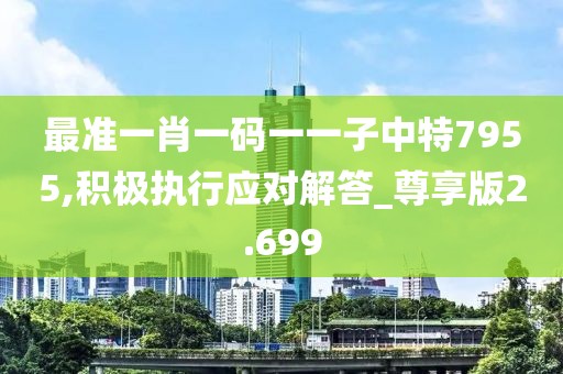 最准一肖一码一一子中特7955,积极执行应对解答_尊享版2.699