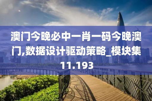 澳门今晚必中一肖一码今晚澳门,数据设计驱动策略_模块集11.193