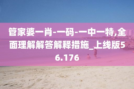 管家婆一肖-一码-一中一特,全面理解解答解释措施_上线版56.176