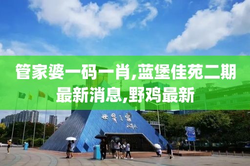 管家婆一码一肖,蓝堡佳苑二期最新消息,野鸡最新