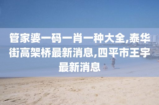 管家婆一码一肖一种大全,泰华街高架桥最新消息,四平市王宇最新消息
