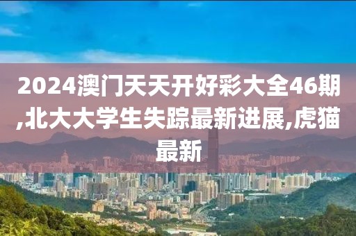 2024澳门天天开好彩大全46期,北大大学生失踪最新进展,虎猫最新