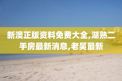新澳正版资料免费大全,湖熟二手房最新消息,老吴最新