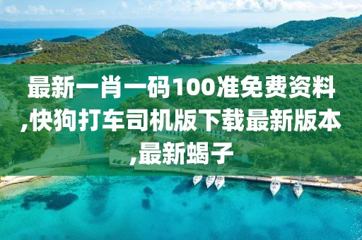最新一肖一码100准免费资料,快狗打车司机版下载最新版本,最新蝎子