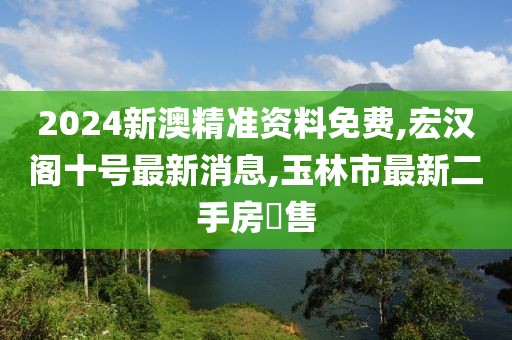 2024新澳精准资料免费,宏汉阁十号最新消息,玉林市最新二手房岀售