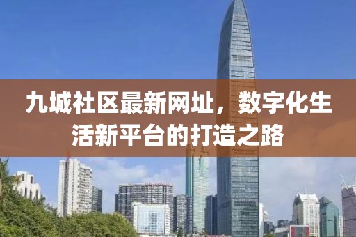 九城社区最新网址，数字化生活新平台的打造之路