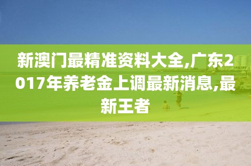 新澳门最精准资料大全,广东2017年养老金上调最新消息,最新王者