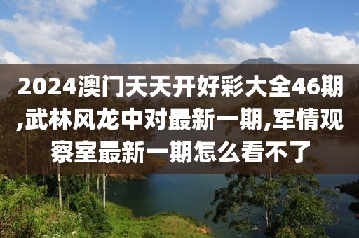 2024澳门天天开好彩大全46期,武林风龙中对最新一期,军情观察室最新一期怎么看不了