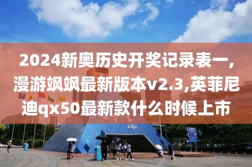 2024新奥历史开奖记录表一,漫游飒飒最新版本v2.3,英菲尼迪qx50最新款什么时候上市