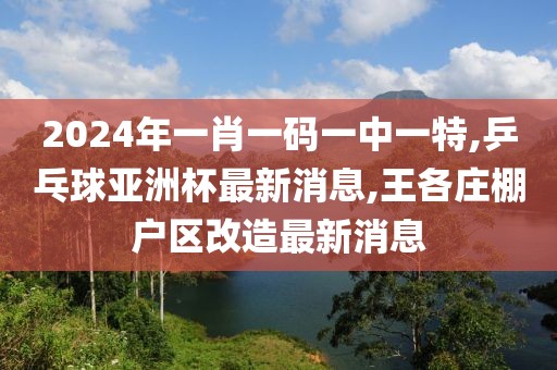 2024年一肖一码一中一特,乒乓球亚洲杯最新消息,王各庄棚户区改造最新消息