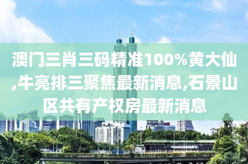 澳门三肖三码精准100%黄大仙,牛亮排三聚焦最新消息,石景山区共有产权房最新消息