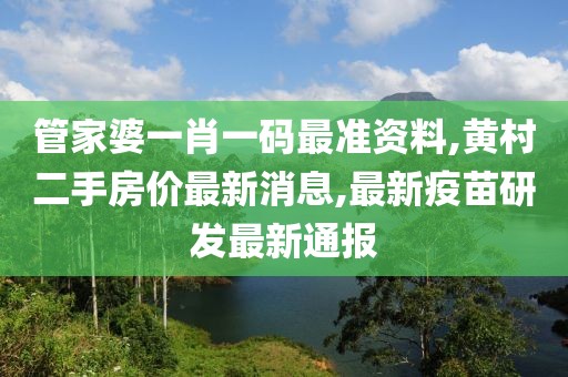 管家婆一肖一码最准资料,黄村二手房价最新消息,最新疫苗研发最新通报