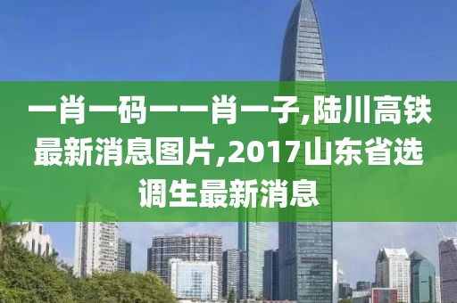 一肖一码一一肖一子,陆川高铁最新消息图片,2017山东省选调生最新消息