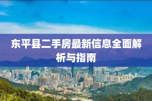 东平县二手房最新信息全面解析与指南