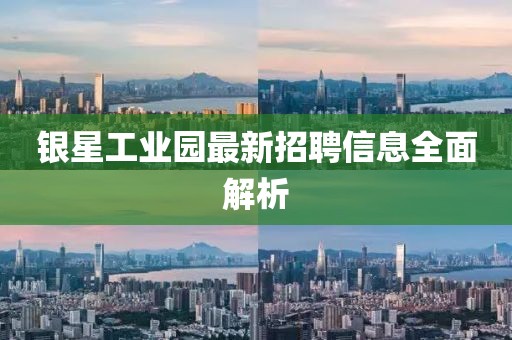 银星工业园最新招聘信息全面解析