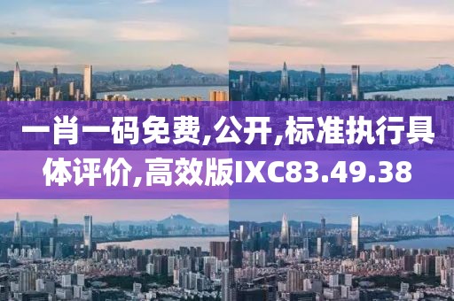 一肖一码免费,公开,标准执行具体评价,高效版IXC83.49.38