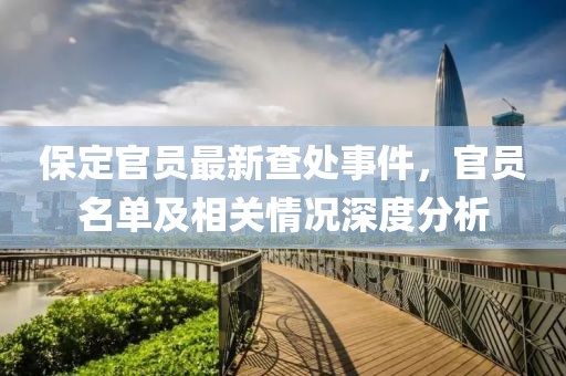 保定官员最新查处事件，官员名单及相关情况深度分析