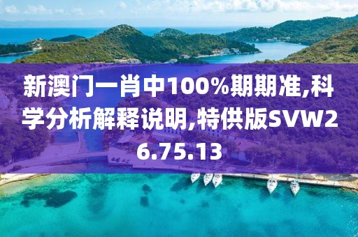 新澳门一肖中100%期期准,科学分析解释说明,特供版SVW26.75.13