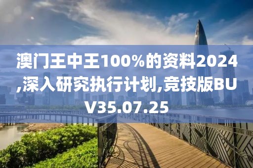 澳门王中王100%的资料2024,深入研究执行计划,竞技版BUV35.07.25