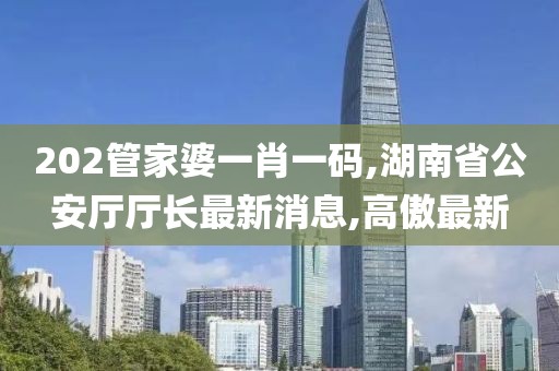 202管家婆一肖一码,湖南省公安厅厅长最新消息,高傲最新