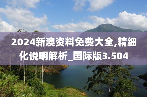 2024新澳资料免费大全,精细化说明解析_国际版3.504
