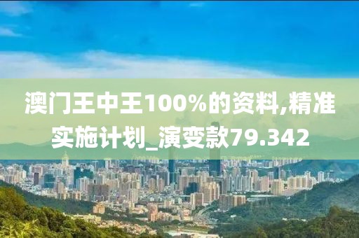 澳门王中王100%的资料,精准实施计划_演变款79.342