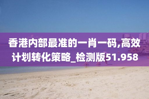香港内部最准的一肖一码,高效计划转化策略_检测版51.958