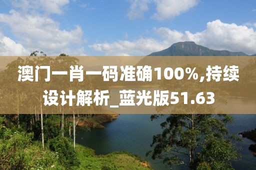 澳门一肖一码准确100%,持续设计解析_蓝光版51.63