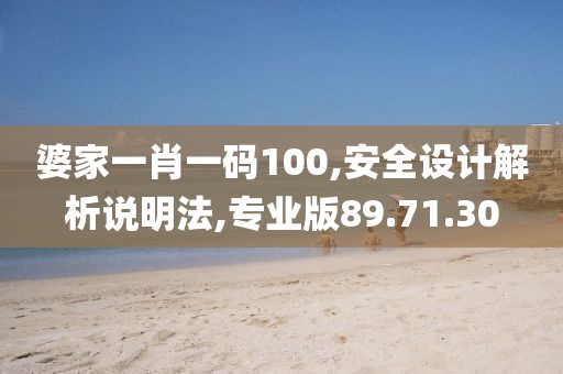 婆家一肖一码100,安全设计解析说明法,专业版89.71.30