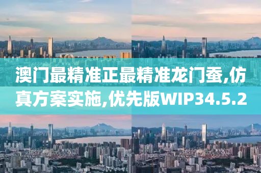 澳门最精准正最精准龙门蚕,仿真方案实施,优先版WIP34.5.2