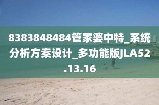 8383848484管家婆中特_系统分析方案设计_多功能版JLA52.13.16