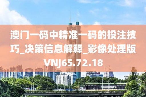 澳门一码中精准一码的投注技巧_决策信息解释_影像处理版VNJ65.72.18