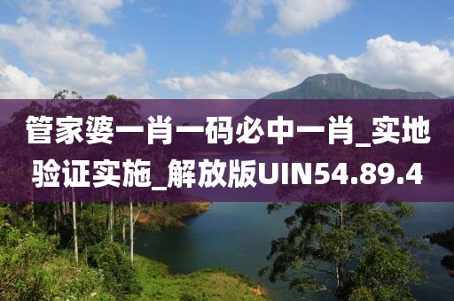 管家婆一肖一码必中一肖_实地验证实施_解放版UIN54.89.40