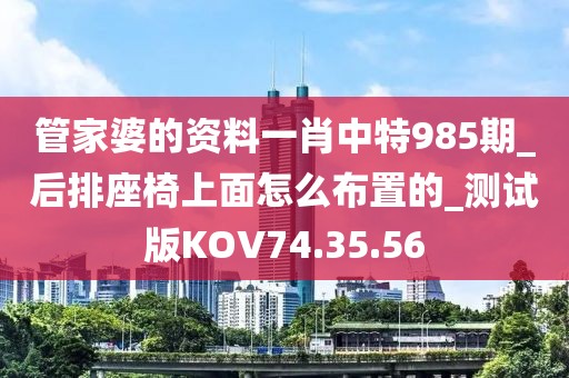 管家婆的资料一肖中特985期_后排座椅上面怎么布置的_测试版KOV74.35.56