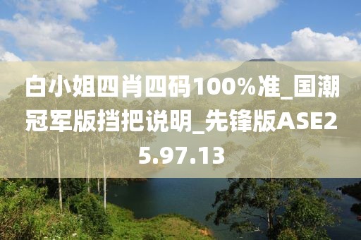 白小姐四肖四码100%准_国潮冠军版挡把说明_先锋版ASE25.97.13